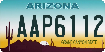 AZ license plate AAP6112