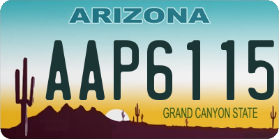 AZ license plate AAP6115
