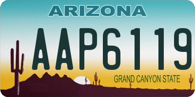 AZ license plate AAP6119