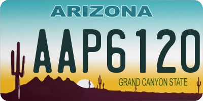 AZ license plate AAP6120