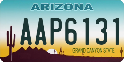 AZ license plate AAP6131