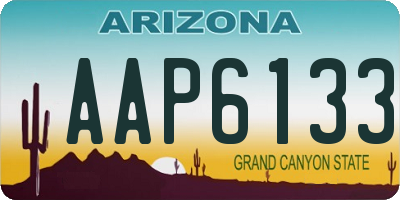 AZ license plate AAP6133