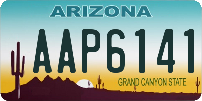 AZ license plate AAP6141