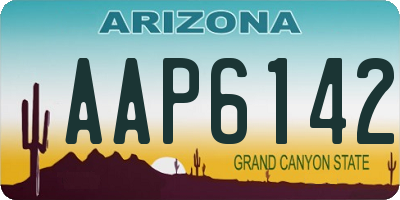 AZ license plate AAP6142