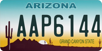 AZ license plate AAP6144