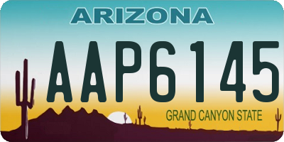 AZ license plate AAP6145