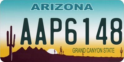AZ license plate AAP6148