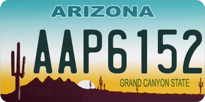 AZ license plate AAP6152