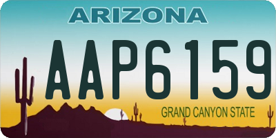 AZ license plate AAP6159