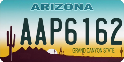 AZ license plate AAP6162