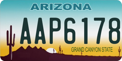 AZ license plate AAP6178