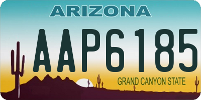 AZ license plate AAP6185