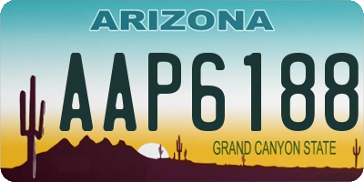 AZ license plate AAP6188