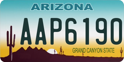 AZ license plate AAP6190