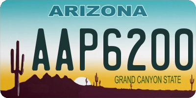 AZ license plate AAP6200