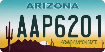 AZ license plate AAP6201