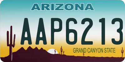 AZ license plate AAP6213