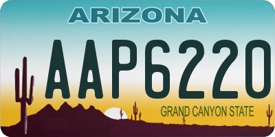 AZ license plate AAP6220