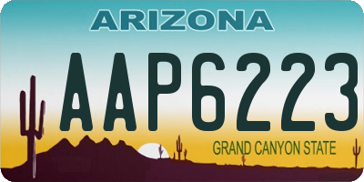 AZ license plate AAP6223