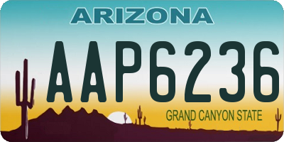 AZ license plate AAP6236