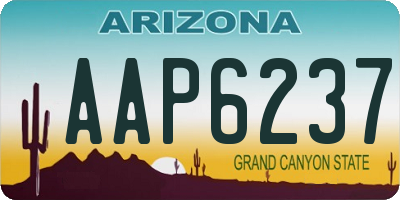 AZ license plate AAP6237