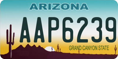 AZ license plate AAP6239