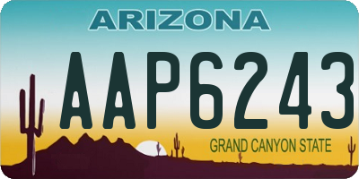 AZ license plate AAP6243