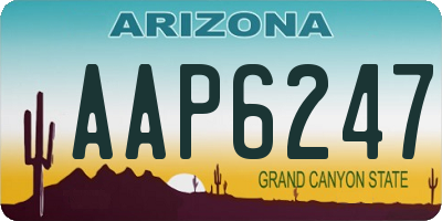 AZ license plate AAP6247