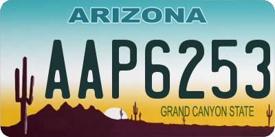 AZ license plate AAP6253