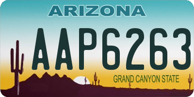 AZ license plate AAP6263