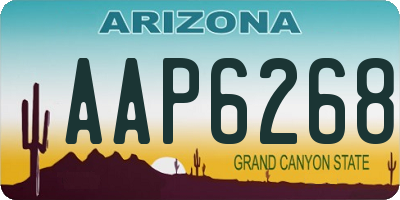 AZ license plate AAP6268