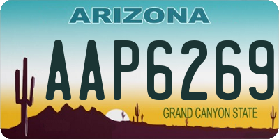 AZ license plate AAP6269