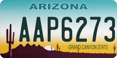 AZ license plate AAP6273