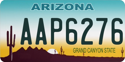 AZ license plate AAP6276