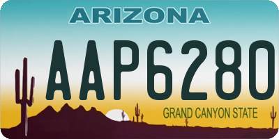 AZ license plate AAP6280