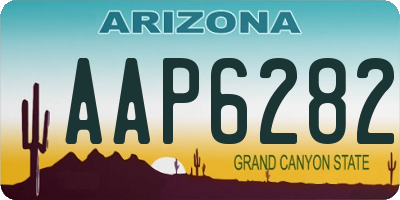 AZ license plate AAP6282