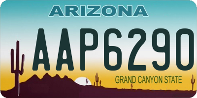 AZ license plate AAP6290