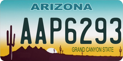 AZ license plate AAP6293