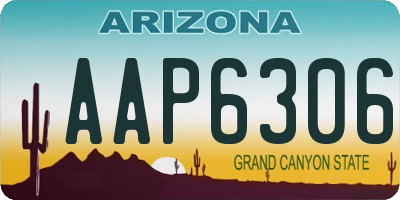 AZ license plate AAP6306