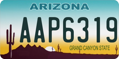 AZ license plate AAP6319