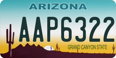 AZ license plate AAP6322