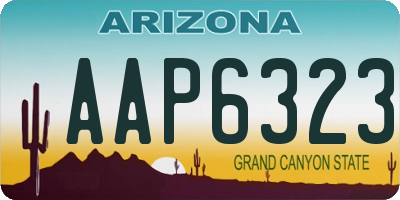 AZ license plate AAP6323