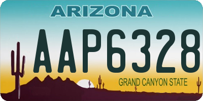 AZ license plate AAP6328