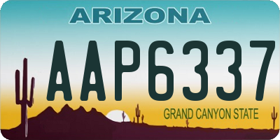 AZ license plate AAP6337