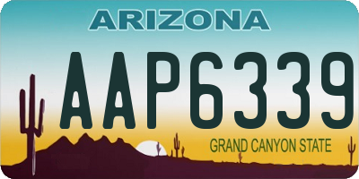 AZ license plate AAP6339