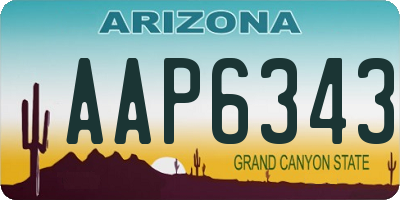 AZ license plate AAP6343