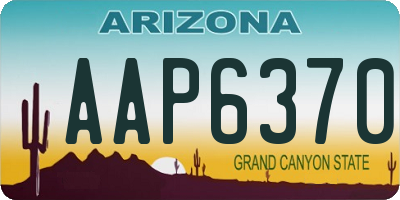 AZ license plate AAP6370