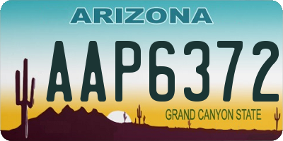 AZ license plate AAP6372