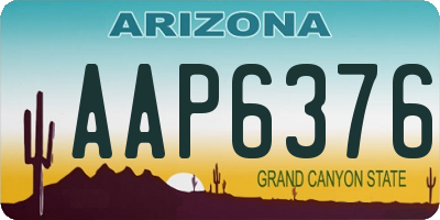 AZ license plate AAP6376