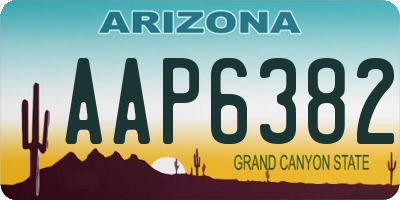 AZ license plate AAP6382